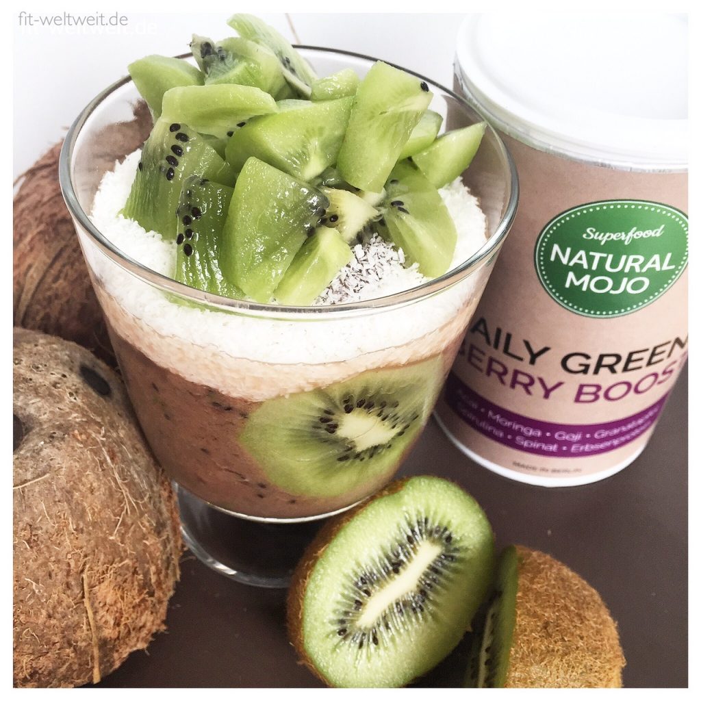 Berry Boost Daily Greens Dessert mit Kiwi Erfahrungen