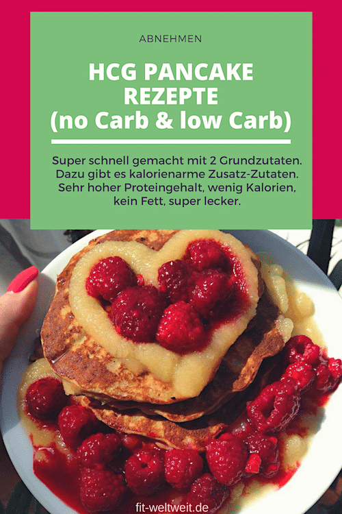 HCG PANCAKE REZEPTE (no Carb & low Carb) - HCG Protein Pancakes - perfekt, wenn du die 21 Tage Stoffwechselkur Diät (strenge Phase) machst, abnehmen möchtest oder ein Low Carb Essen, Pfannkuchen ...