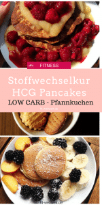 Rezepte für HCG Protein Pancakes (Stoffwechselkur geeignet) gebe ich dir hier. Ich bin sowieso ein Pancakes Fan und habe dir unten noch weitere leckere Pancakes verlinkt, die auch während deiner Diät oder Ernährungsumstellung geeignet sind.