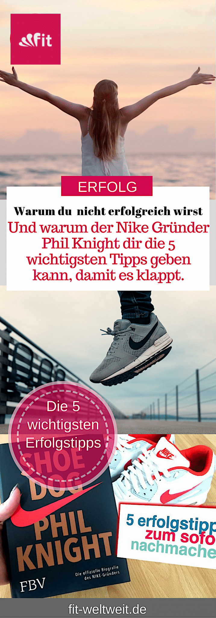 In deinem #Business erfolgreich sein, möchtest du das? Möchtest du das tatsächlich? Bevor du anfängst diesen Post zu lesen: Worin möchtest du #erfolgreich sein? Warum möchtest du erfolgreich sein? Möchtest du, dass sich die Mensch an dich (zurück) erinnern oder bist du mit (d)einem Durchschnittsleben zufrieden? 5 #Erfolgstipps, die wir vom #Nike Gründer Phil Knight lernen können. #Bossbabe Erfolg Erfolgstipps #Nike Phil Knight #Biografie