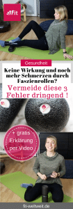 Vermeide diese 3 Fehler beim Faszienrollen - Richtige Ausführung, gefährliche #Fehler vermeiden, #Schmerzen verringern. Video mit Erklärung. #Liebscher & Bracht (Anzeige) eine komplette #Rücken-Trainings-Serie erstellt mit #Faszientraining für den gesamten Rücken. Gutschein 2018: 15 % Rabatt mit Gutscheincode „fitweltweit“