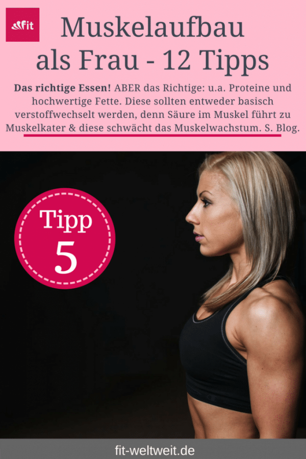 Muskelaufbau als Frau Tipp 5 Frauen Tipps zum Muskeln aufbauen