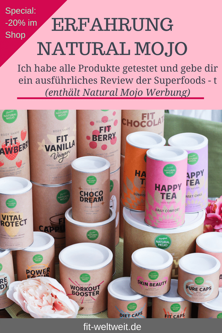 Natural Mojo Erfahrungen mit allen Produkten Natural Mojo Code und Rabatt Gutscheine 2021 (Werbung): 20 % Rabatt auf den gesamten Natural Mojo Shop mit dem Gutscheincode "FITWELTWEIT20" 30 % Rabatt auf alle Sets bei Natural Mojo mit dem Gutscheincode "FITWELTWEIT20" 50 % Rabatt (2 für 1) auf die Skin Routine Set mit "CATHIROUTINE". 50 % Rabatt (2 für 1) auf das Sweet Lover Set mit "CATHISWEET". Alle Infos zu den Natural Mojo Rabattcodes erhältst zu hier.