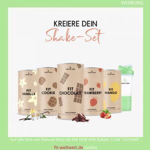 ABNEHMEN MIT NATURAL MOJO: Fit Berry Shake, Fit Coco und den Fit Vanilla vegan Shake sind meine beliebtesten Protein Drinks von Natural Mojo. (Werbung) Ich finde toll, dass du so deinen Ernährungsplan etwas auffrischen und auch mal eine Mahlzeit ersetzen kannst. 40% Rabatt auf alle Sets ab einem Einkaufswert von 49€ – Gutscheincode "cathi40"