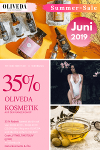 OLIVEDA Sommer-Sale 20.06.19 - 30.06.19 (Werbung) Oliveda Summer Sale, wo du dann 35% Rabatt bekommst. Speichere dir den Code "FITWELTWEITSUN", um 35% Sommer-Rabatt zu bekommen. Auch diesen Code kannst du auf die Sets anwenden, und dann kannst du ja mit dem Rabattcode "FITWELTWEITSUN" sogar über 50% Rabatt ggü. vom UVP sparen. MEGA! Special-Rabattcode Aktionen (25% Rabatt) #BEAUTY #HAUT #OLIVEN #VEGAN #Rabattcode #Gutscheincode #Hautpflege #Pickel #Haare