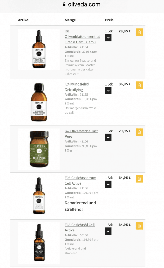 OLIVEDA Naturkosmetik Juni 2019: bis zu 50% Rabatt ohne Anmeldung // #BEAUTY für innen und außen. #Ölziehen für eine gesunde Mundhygiene und reine #Haut im #Gesicht (ohne #Pickel). Immunbooster Drinks für dein Immunsystem. (Seren, Öle, Gesicht , Mund, Olivenöl, …) #OLIVEDA #ERFAHRUNGEN und #REVIEW 15 % Rabatt kannst du dir mit dem Code "FITWELTWEITCATHI15" (groß geschrieben) sichern auf alle Produkte von OLIVEDA ohne Mindestbestellwert + 30% Set Rabatt. Bis zu 40% Rabatt regulär. (Werbung)