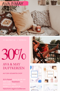 Ava & May Erfahrungen mit den Duftkerzen und Duftstäbchen. #DUFTKERZEN #VEGAN #KERZEN #ZUHAUSE #COZY #GEMÜTLICH #SOMMER #BALKON #AVAMAY #GARTEN #Terrasse // AVA & MAY Duftkerzen riechen nach Reisen in die Ferne, ins Gebrige, die Wüste oder ans Meer. Natürliche Düfte, veganer Sojawachs, 45h Brenndauer. AKTION ✅ 25%-40% Rabatt, auf Sets bis zu 50% sparen. Nutze den Code „fitweltweit“ und spare auf deinen gesamten Einkauf. Andere Sorten: Bahamas, Sizilien, Santorini, Sri Lanka (Werbung)