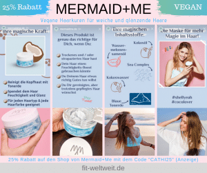 MERMAID+ME ERFAHRUNGEN RAW COCONUT VEGANE #HAARMASKE // #HAARPFLEGE #LANGEHAARE #HAARWACHSTUM von MERMAID + ME Hast du stumpfes #Haar, trockene #Haare und fettende Kopfhaut? Musst du oft #Haaröl verwenden? Möchtest du mehr Volumen und Glanz? Haare schneller wachsen? Ich habe die #Haarmasken von Mermaid + Me getestet. Die Wirkung und meine Erfahrung siehe Blog. 25% Rabatt bekommst du mit dem Gutscheincode „CATHI25“ auf alles im gesamten Shop von Mermaid and Me. (Werbung)