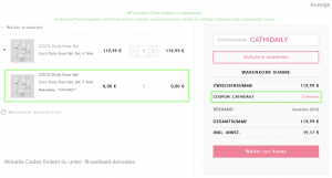 50 % Rabatt (2 für 1) auf das Coco Daily Face Set (Bestseller) // Werbung// mit dem Gutscheincode „CATHIDAILY“ - Kaufe 1 Set und erhalte das zweite Set gratis dazu. Dazu legst du nur 1 Coco Daily Face Set in deinen Warenkorb und das zweite Set wird automatisch addiert. Ein mega Angebot.