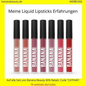 Banana Beauty Erfahrungen Liquid Lipsticks fitweltweit