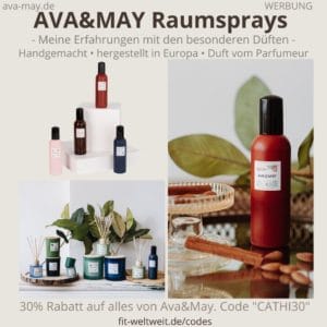 AVA and MAY Raumdüfte Raumspray Erfahrungen Marrakesh Amalfi Bahamas Persia Santorini Angkor Wat