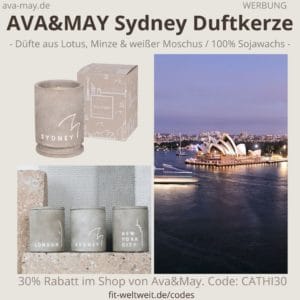 BETON Duftkerzen SYDNEY Ava and May Erfahrung Bewertung