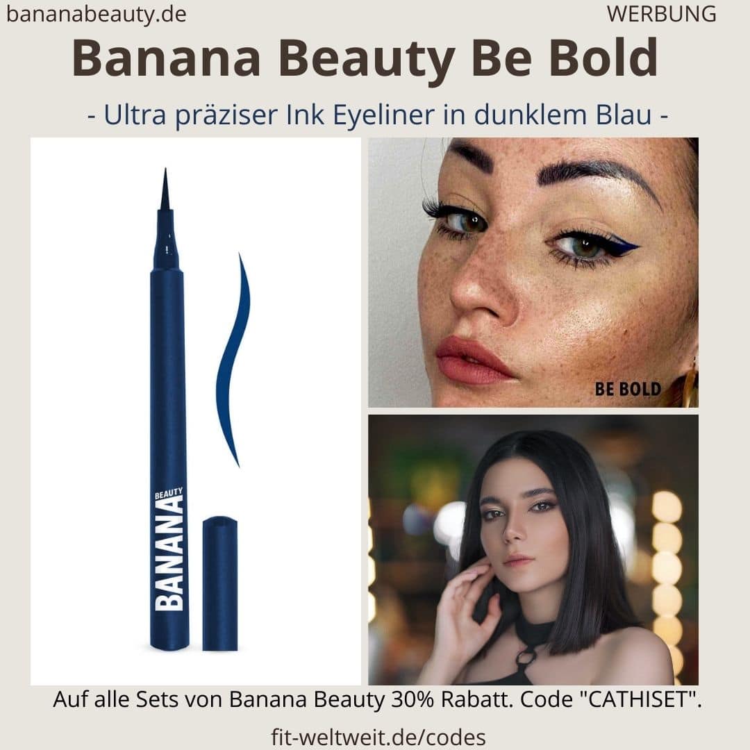 Banana Beauty Be bold Erfahrung dunkel blauer Eyeliner-Stift mit ultra präziser Spitze