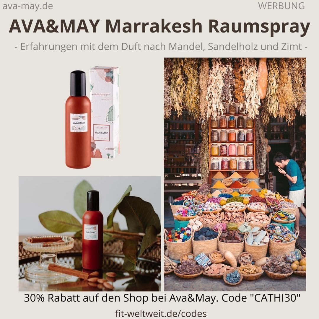Raumspray Marrakesh Morroco Erfahrungen Ava and May Ava&May Bewertung Duftnoten