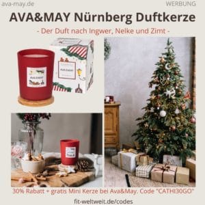 NÜRNBERG Ava and May Duftkerze Erfahrungen Weihnachten Kerze Bewertung Duft Ingwer Nelke Zimt Germany