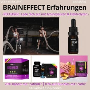 BRAINEFFECT Erfahrungen Recharge Regeneration Produkte Aminosäuren Elektrolyte