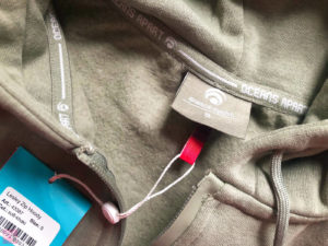 ZIP Hoody innen Stoff vorne khaki Lilith FEEL GOOD Collection by OCEANS APART