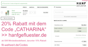 20% Rabatt Hanfgeflüster Rabattcode