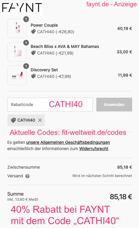 40% Faynt Rabattcode