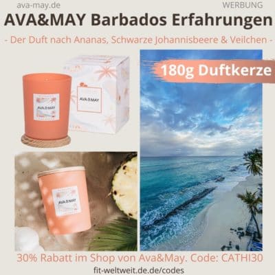 AVA and MAY Barbados 180g Duftkerze Caribbean