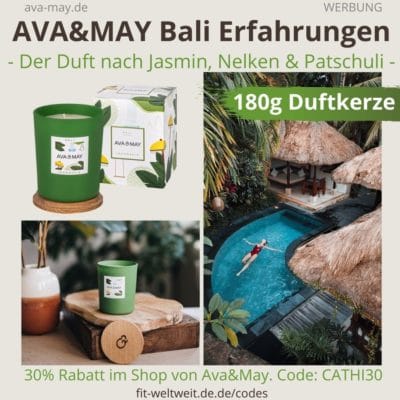 Erfahrung AVA and MAY Bali 180g Duftkerze Indonesia