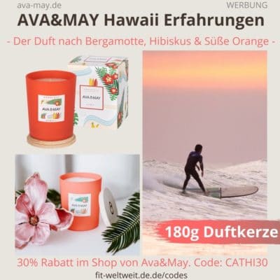 Erfahrungen AVA and MAY Hawaii 180g Duftkerze Honolulu