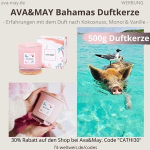 BAHAMAS Caribbean DUFTKERZE Ava and May Erfahrung 500g Turkey