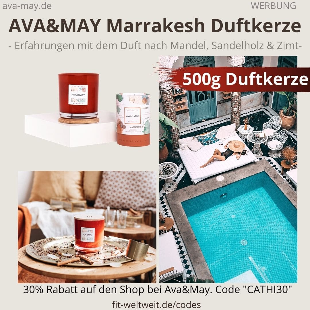MARRAKESH DUFTKERZE Ava and May Erfahrung 500g Morocco