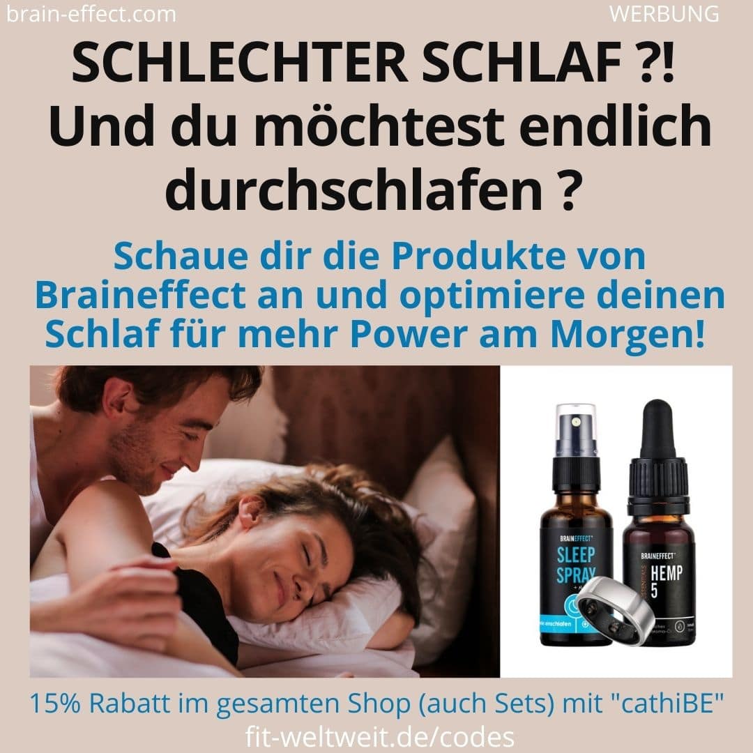 SCHLECHTER SCHLAF besser schlafen Tipps Produkte Erfahrungen Anwendung Braineffect