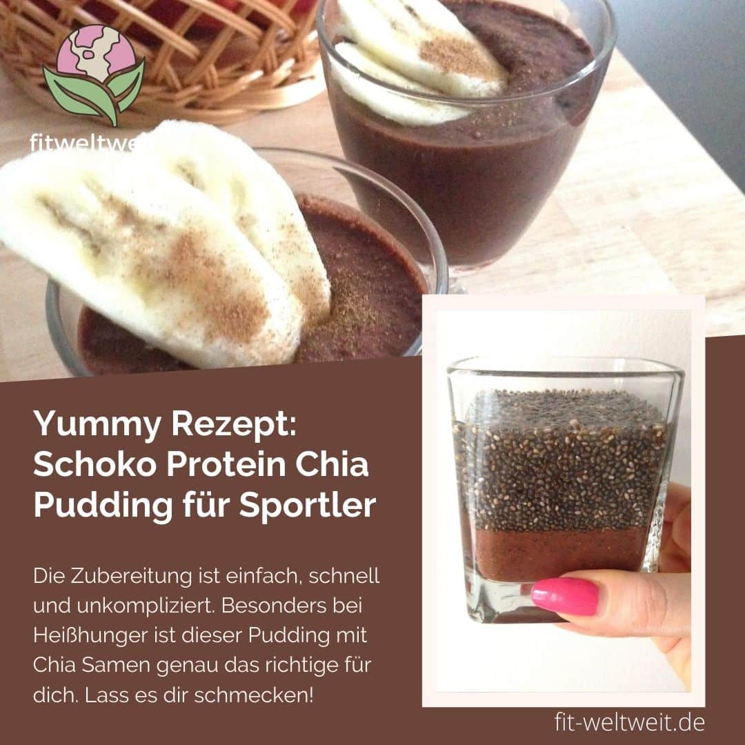 Yummy Rezept Schoko Protein Chia Pudding für Sportler