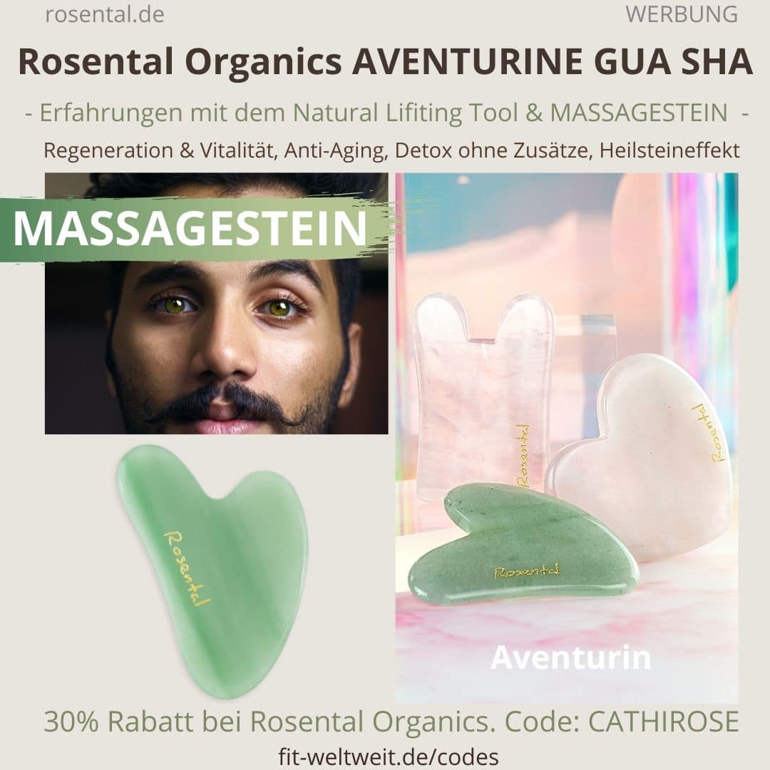AVENTURINE GUA SHA Rosental Organics Erfahrungen Natural Lifting Tool Test Massagestein