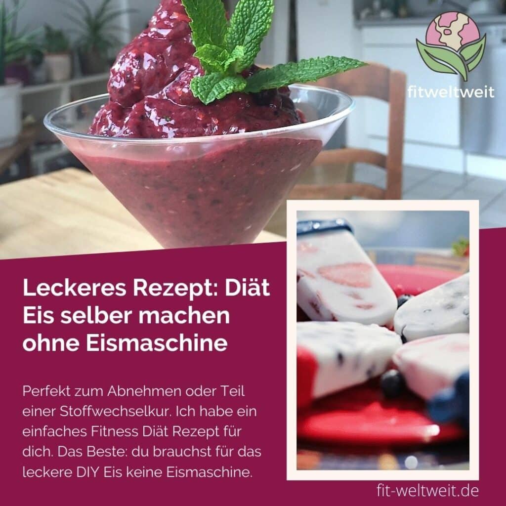 Diät Eis selber machen ohne Eismaschine Rezept (Abnehmen oder Stoffwechselkur)