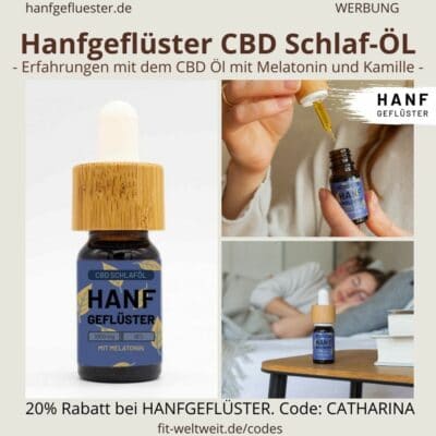 Hanfgeflüster CBD Schlaföl Erfahrungen Melatonin Tropfen