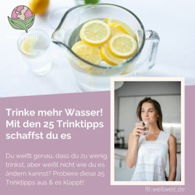 Wie schaffe ich es mehr zu trinken Wie an Wasser trinken angewöhnen