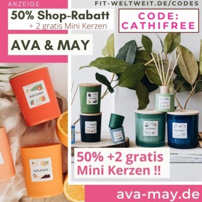 50% Rabatt + 2 free Gifts AVA and MAY CODE 2021 August