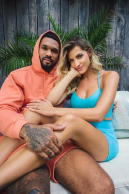 Super cozy und super sportlich: Dominic im Blooming Summer Sweat Set in orange und Sarah im Khloe Summer Set in türkis. - Bilder: Oceans Apart (Dom Quichotte)