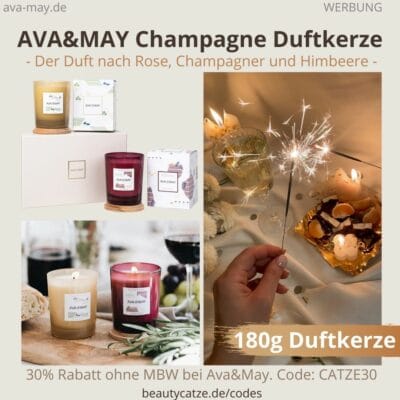 CHAMPAGNE FRANCE AVA & MAY Duftkerze Erfahrungen Bewertungen Duft Intensität Weihnachtskerze