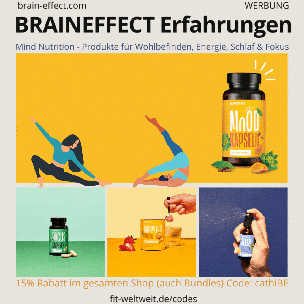 BRAINEFFECT ERFAHRUNGEN Mood Focus Sleep Guard Melatonin Happy Gut