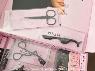 HIGHLASH ERFAHRUNG Verpackung WIMPERN Schere Wimpernzange Wimpern Pinzette Set