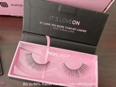 HIGHLASH ERFAHRUNG WIMPERN Test LOVE ON Anwendung Haltbarkeit