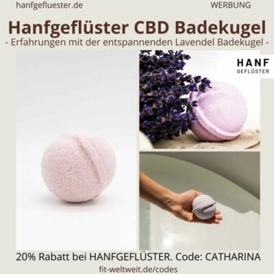 Hanfgeflüster CBD Badekugel, Lavendel, Entspannung, Baden