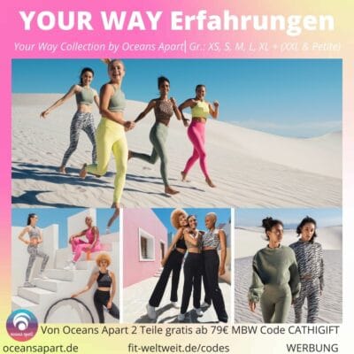 YOUR WAY Oceans Apart Erfahrungen Neckholder Bra Pant cropped Sweater Animal Print und Neonfarben