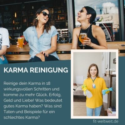 KARMA REINIGUNG Sein Karma selbst heilen Beispiele: KARMA REINIGUNG - Reinige dein Karma in 18 wirkungsvollen Schritten zu mehr Glück, Erfolg, Geld und Liebe! Was bedeutet gutes Karma-Konto und ein gutes Karma haben? Was sind Taten für ein schlechtes Karma und Beispiele. (Enthält Werbung) Wir gehen jetzt auf alle Fragen zum Thema Karma und Karma Reinigung ein.