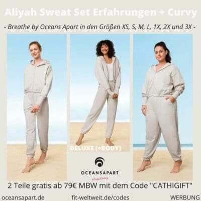 Oceans Apart ALIYAH SWEAT SET CURVY ERFAHRUNG Größe pant zip hoody body Breathe