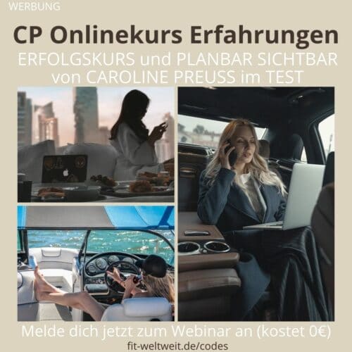 Onlinekurs Erfahrungen mit Caroline Preuss ERFOLGSKURS und PLANBAR SICHTBAR instagram strategie 2023 kostenfreies Webinar