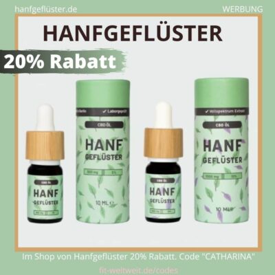 30% Rabatt Hanfgeflüster i Set CBD Öl Rabattcode Gutschein Code 2023
