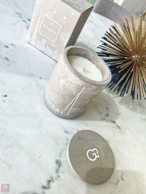 DESIGN Duftkerze aus Beton DUBAI Betonkerze AVA&MAY aus Beton Erfahrungen Patchuli Pfingsrose Pfirsich