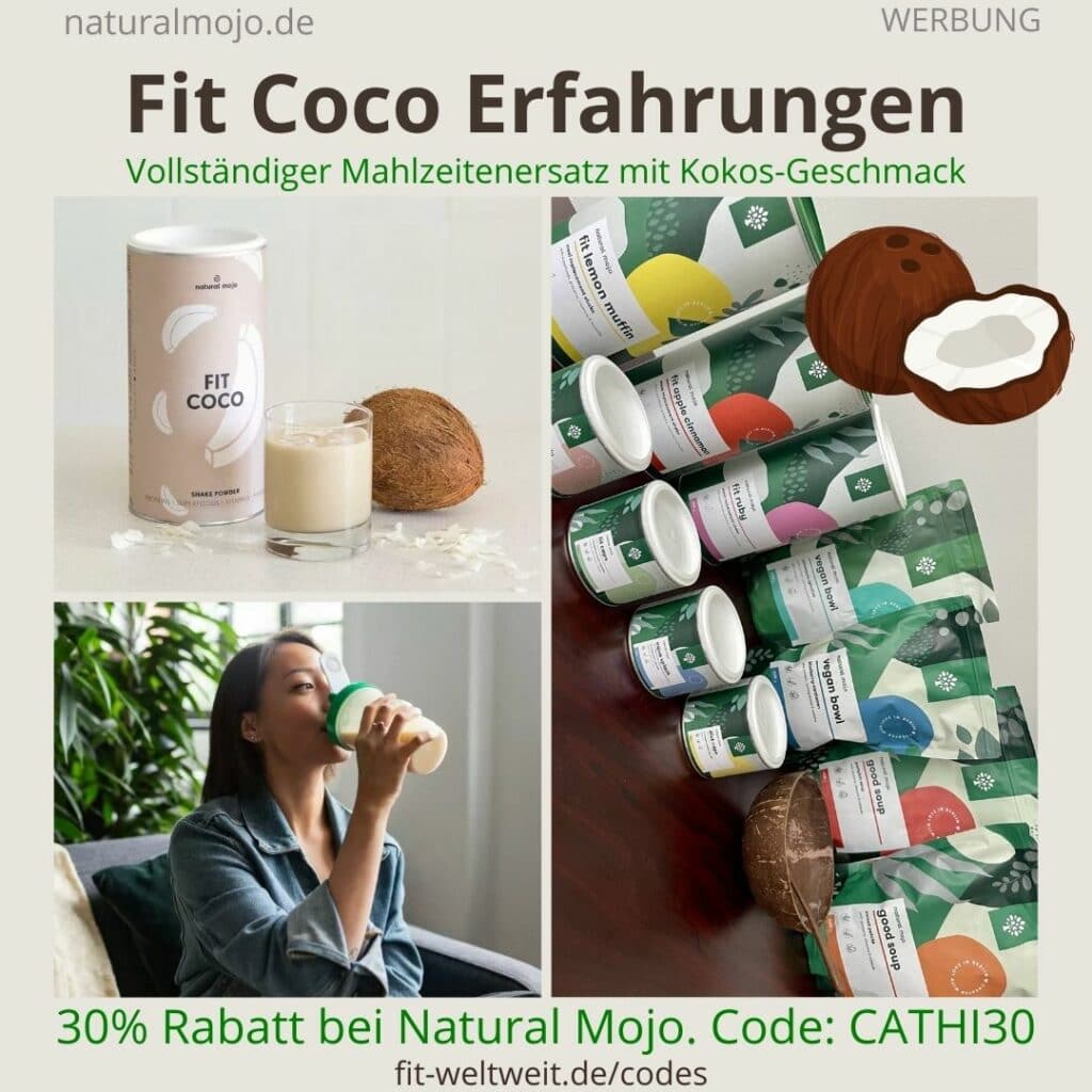 Fit Coco Shake Natural Mojo Erfahrungen 2026 Kokos Mahlzeitenersatz Abnehmen