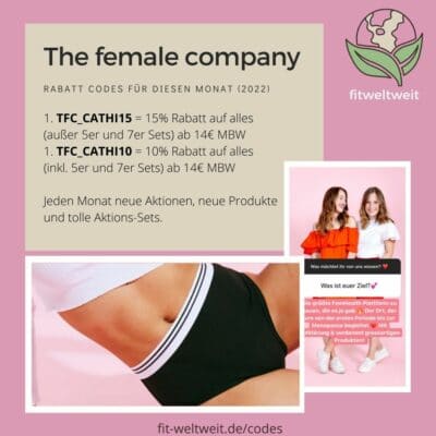 The female Company 2025 Rabattcode auf Sets 10% Gutschein 15% Code 20% Rabatt