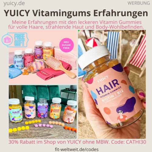 YUICY ERFAHRUNGEN Vitamingummies HAIR Shape Skin + gratis free Gifts und 30% Rabatt